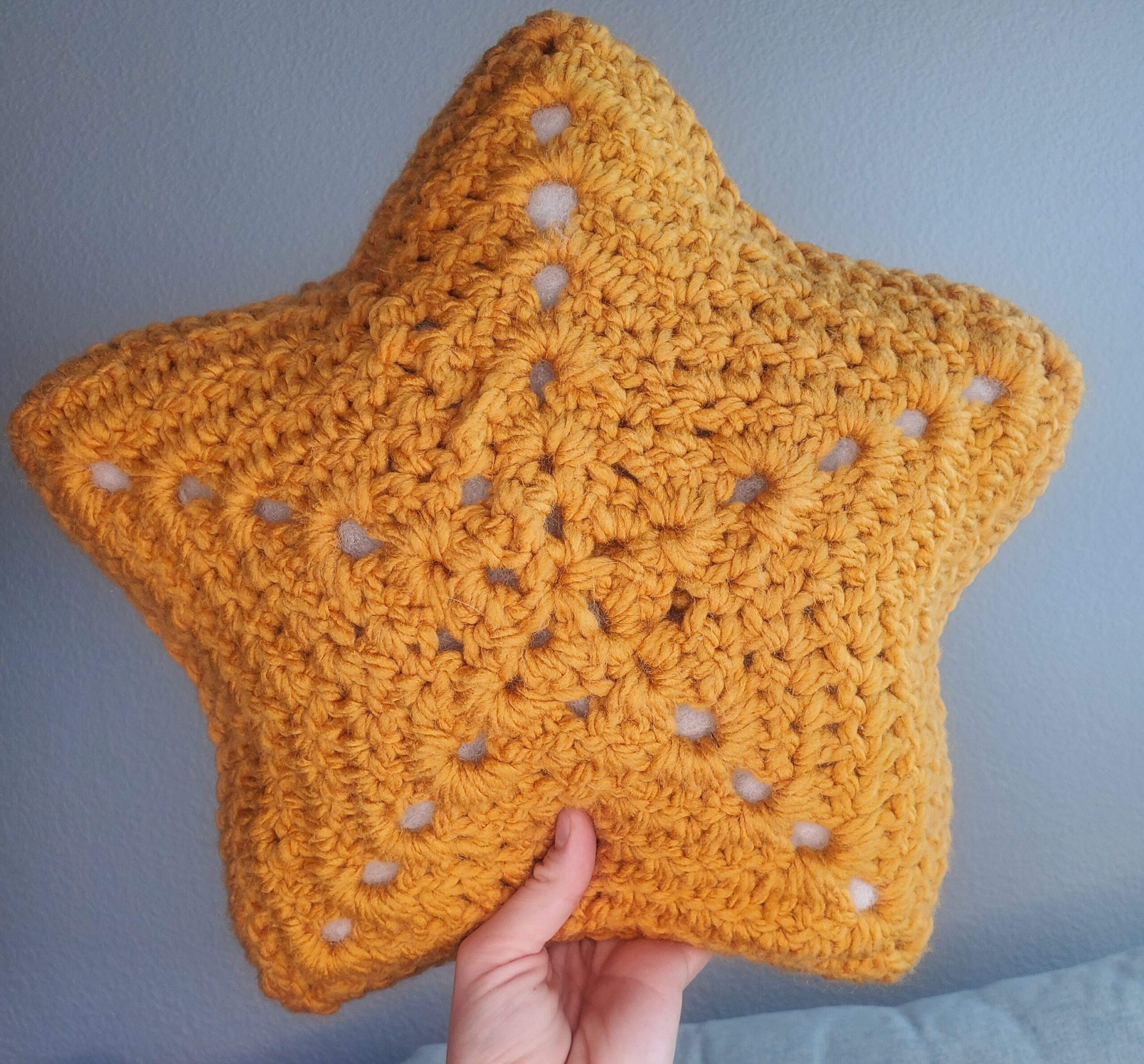 Golden Star Pillow